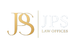 Logo displaying the letters "JS" in gold and "JPS Law Offices" in white and gold on black background.